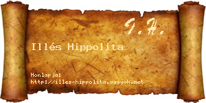 Illés Hippolita névjegykártya