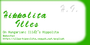 hippolita illes business card